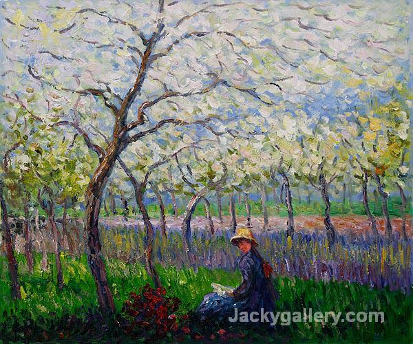 An Orchard in Spring by Claude Monet paintings reproduction